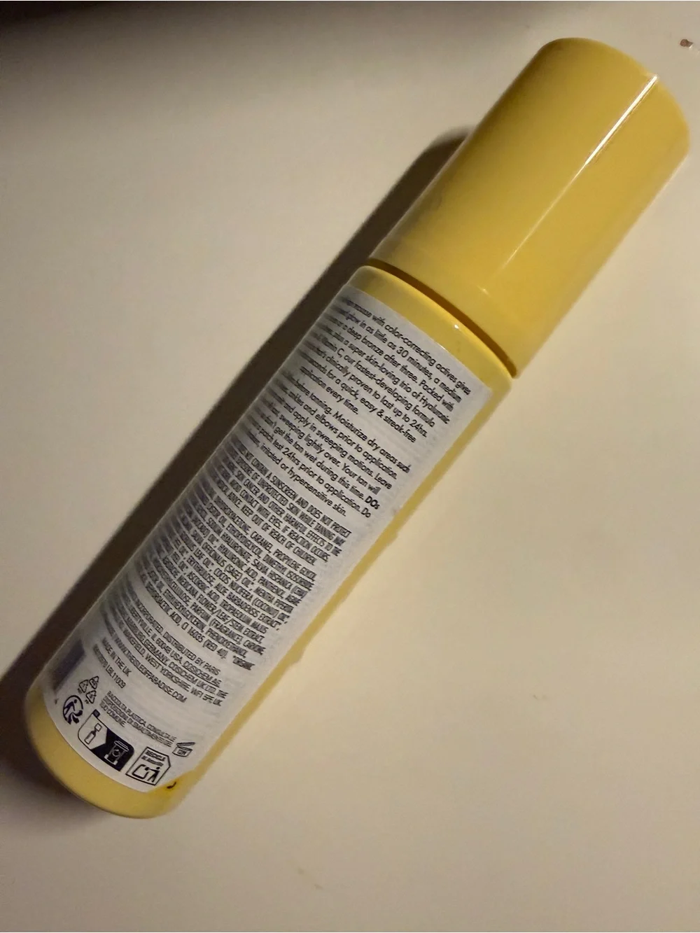 Isle of Paradise Yellow Self-Tanning Mousse Bottle